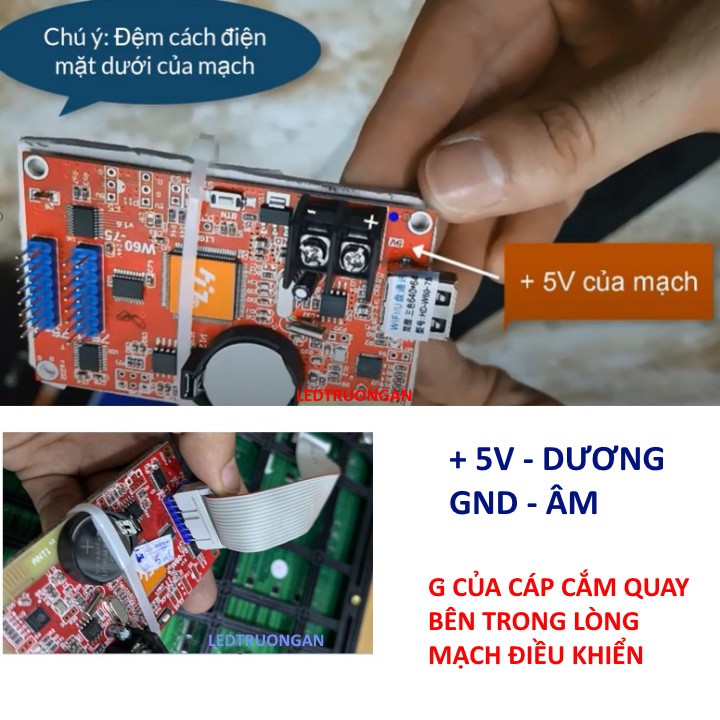 Card led ma trận HD WF4, WF2, mạch điều khiển led ma trận Full màu ...