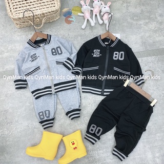 Set bộ thu đông chất liệu da cá cho bé trai
