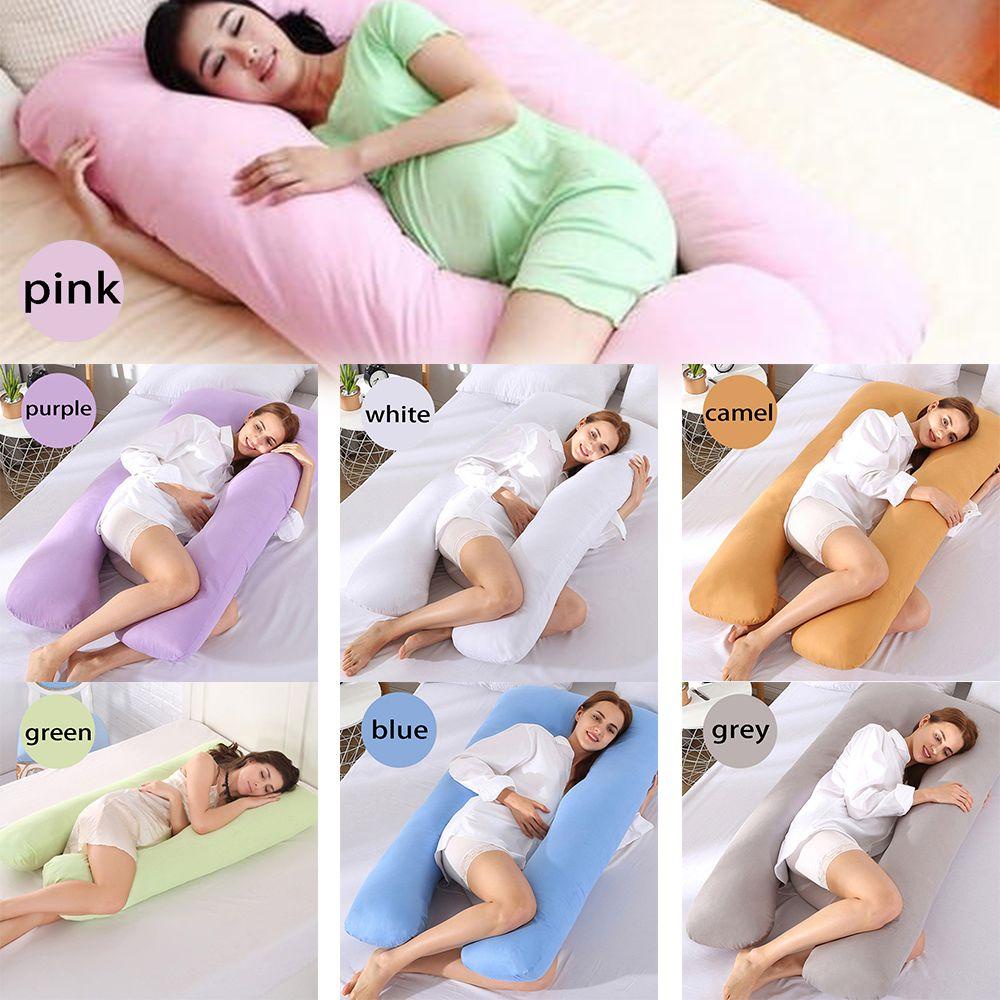 Gối hình chữ U NKSFX Vỏ gối bà bầu kiểu chữ U bằng vải Cotton