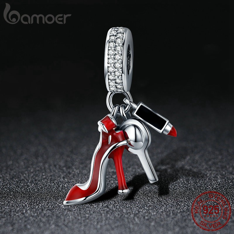 Hạt Trang Sức Bamoer Chốt Bạc 925 Tráng Men Duyên Dáng Hợp Thời Trang Dành Cho Nữ SCC457