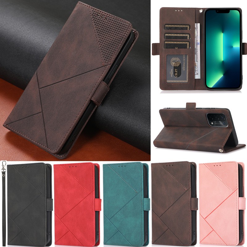 SEAHAI Custodia Portafoglio In Pelle Per Oppo A78 4G - Rossa, Con Slot Carte E Chiusura Magnetica