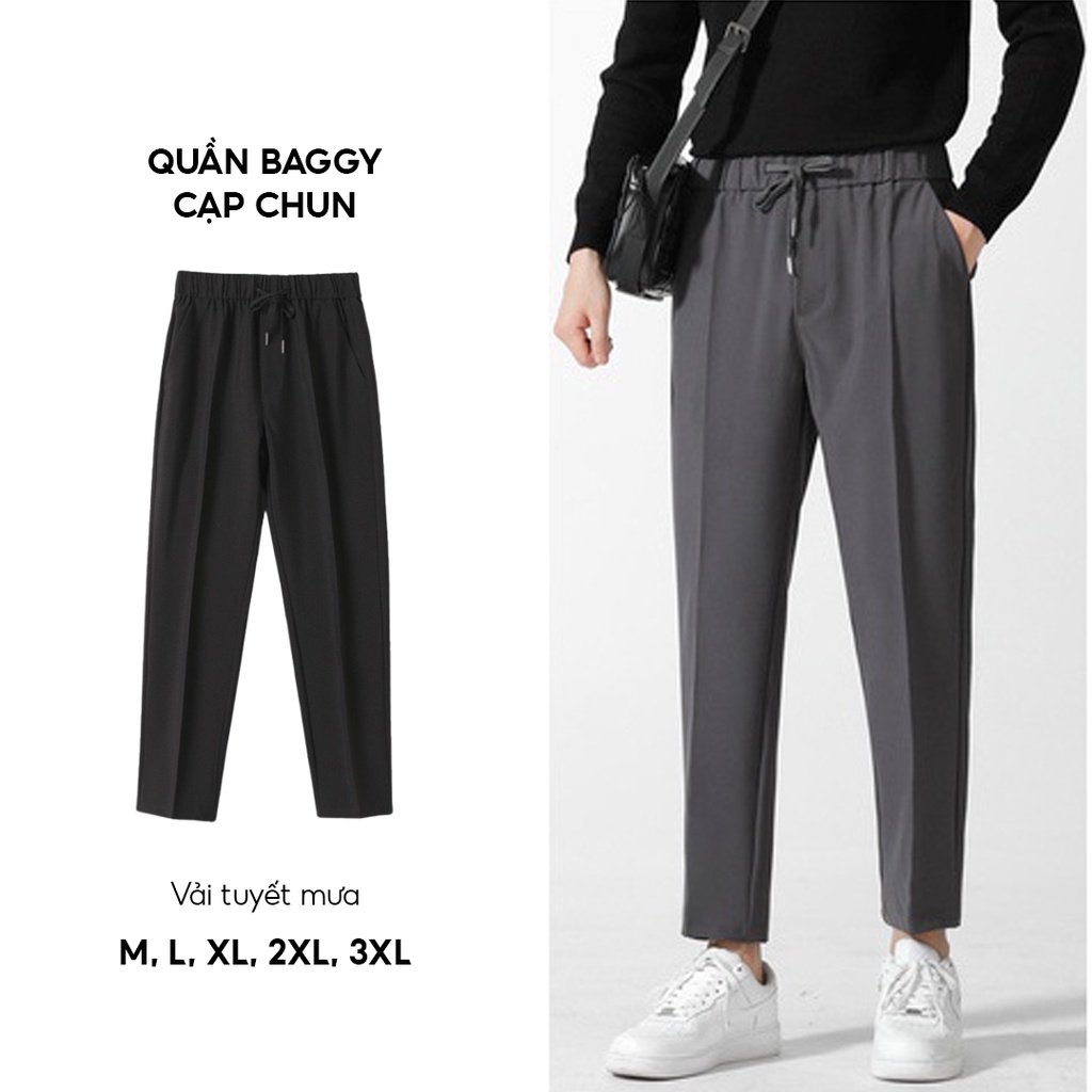 Mô tả Quần âu nam ống xuông cạp chun co giãn ELNIDO kiểu dáng hàn quốc - 2