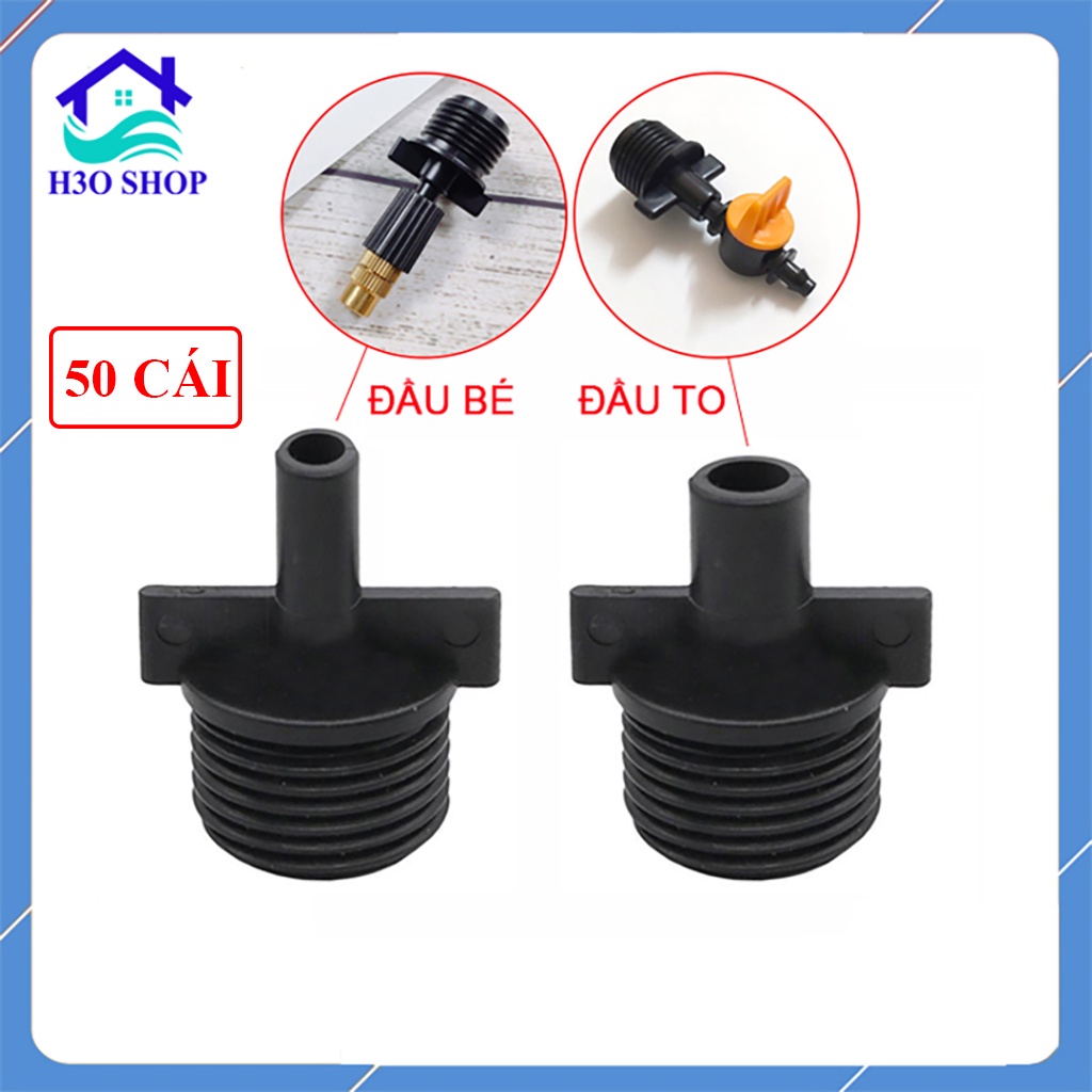 50 Đầu nối chuyển ren 21mm gắn béc tưới phun sương