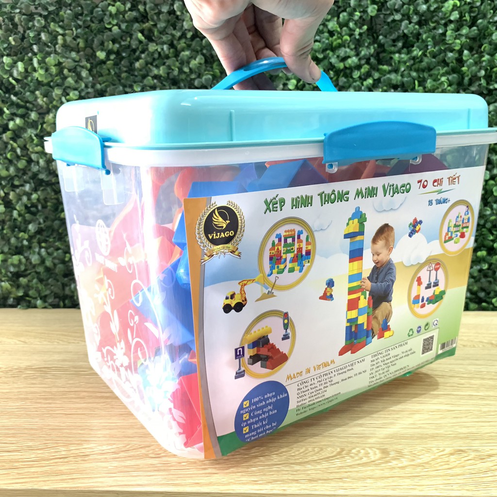 Ảnh Đồ Chơi Xếp Hình Vijago 70 Chi Tiết Có Kèm Hốp Đựng Tiện Lợi 2