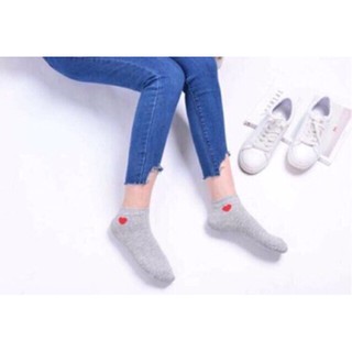 Set 10 Đôi Tất Cổ Ngắn Hoạ Tiết Trái Tim ( Ảnh Thật)