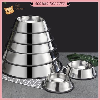 [Siêu bền] Bát ăn Inox cho chó mèo, có đế cao su chống trơn trượt
