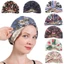 GAVESTO Mũ Turban Nút thắt xếp li Cotton in hoa Bonnet mềm