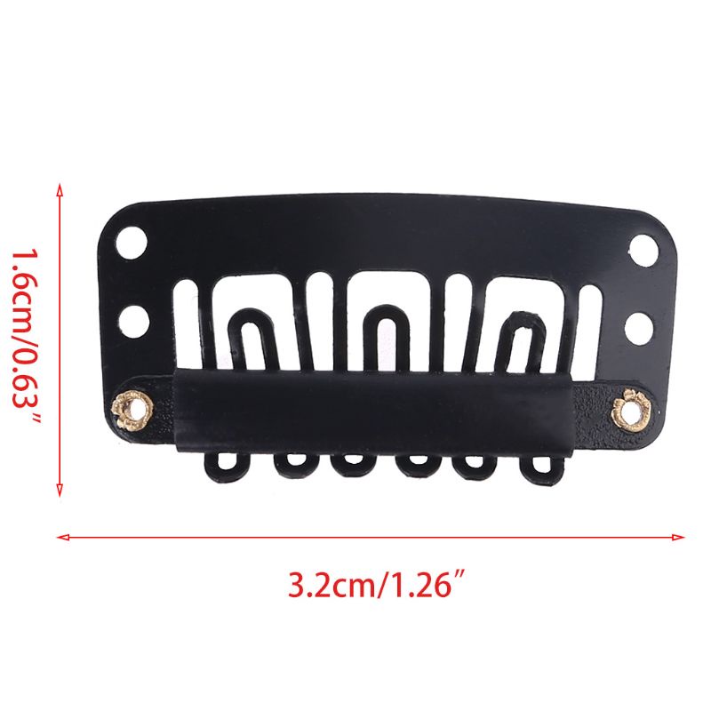 Ppy 10 Chiếc 32 Mm Hình Chữ U Kẹp Tóc Kim Loại Cho Phần Mở Rộng Tóc Sợi Ngang Kẹp Tóc Giả