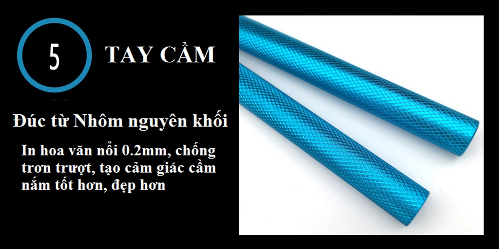 Mô tả Dây nhảy Bảo Hành 12 Tháng Dây Nhảy Thép Tay Cầm Hợp Kim Nhôm Chắc Chắn Cleacco DNT Boro Sport - 5