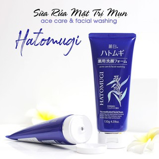 Ảnh Sữa Rửa Mặt Ý Dĩ Reihaku Hatomugi Nhật Bản 130g Dành Cho Da Dầu Mụn (Màu xanh) 4