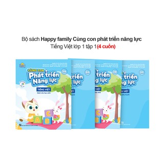[Outlet S2] Sách - Combo 4 cuốn Happy family Cùng con phát triển năng lực Tiếng Việt lớp 1 tập 1 | WinBook