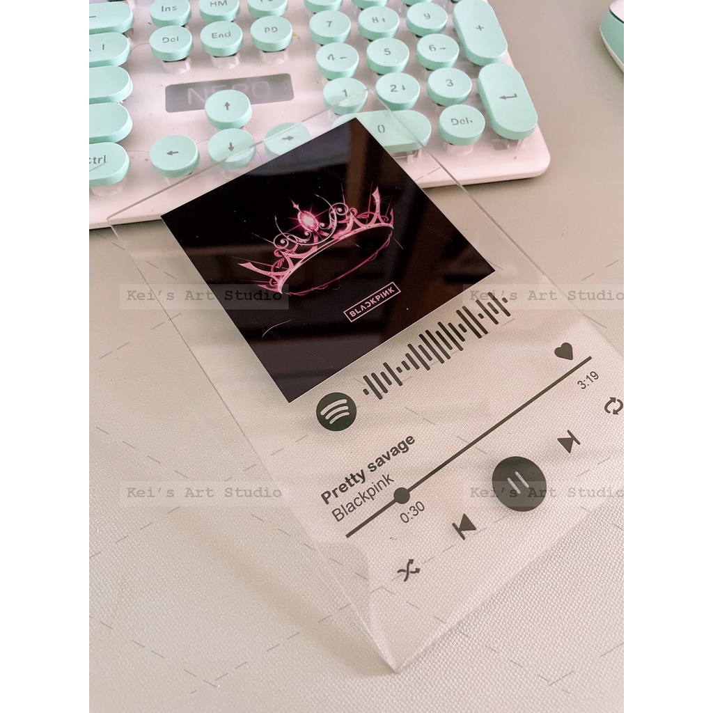KHUNG ẢNH TRONG SUỐT SPOTIFY BLACKPINK (10X15cm): Pink venom, Lisa - Lalisa; Rosé - Gone; On the ground; Jennie Solo