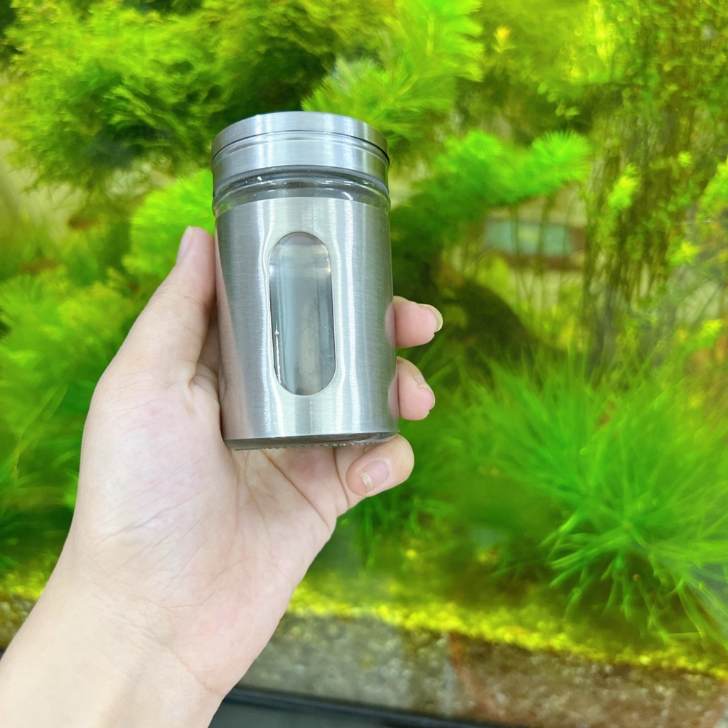 HỦ Đựng Hạt Tiêu, Tăm, Gia Vị Cao Cấp, Hũ Thuỷ Tinh Bọc Inox 304 Cao Cấp VANDO