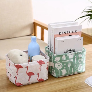 Giỏ Vải Vintage Đựng Đồ Dùng Cá Nhân, Đựng Mỹ Phẩm - Giỏ Văn Phòng Mini Để Bàn Xinh Xắn 2357