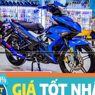 Gía sốc tem trùm exciter 150 xanh đen bạc MX KING , tem decal xe siêu rẻ ,đẹp,chất