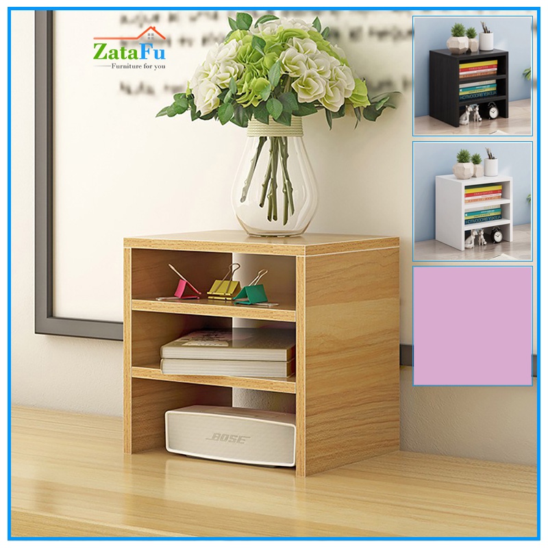 Kệ Sách Gỗ Để Bàn Trang Trí Decor Mini 3 Tầng KTT-02 ZataFu | Shopee ...