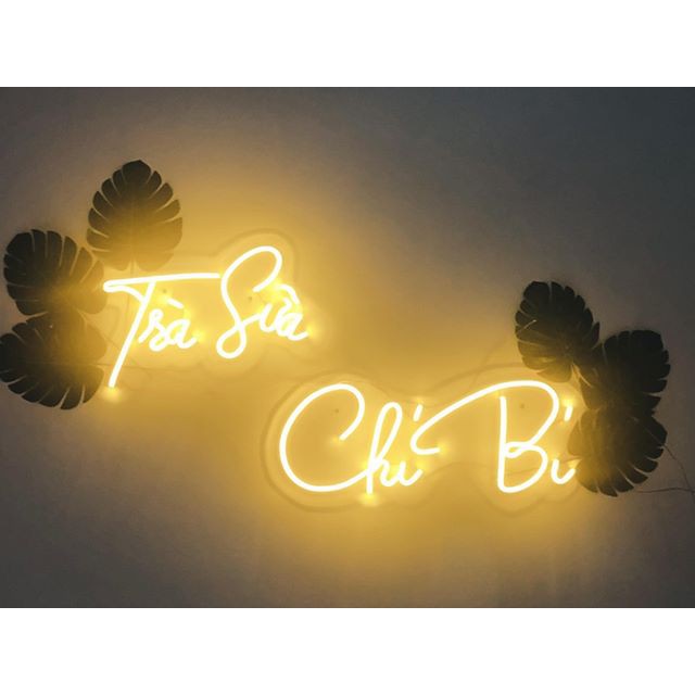 Đèn Trang Trí Led Neon Sign Cho Quán TRÀ SỮA uốn chữ, hình theo ...