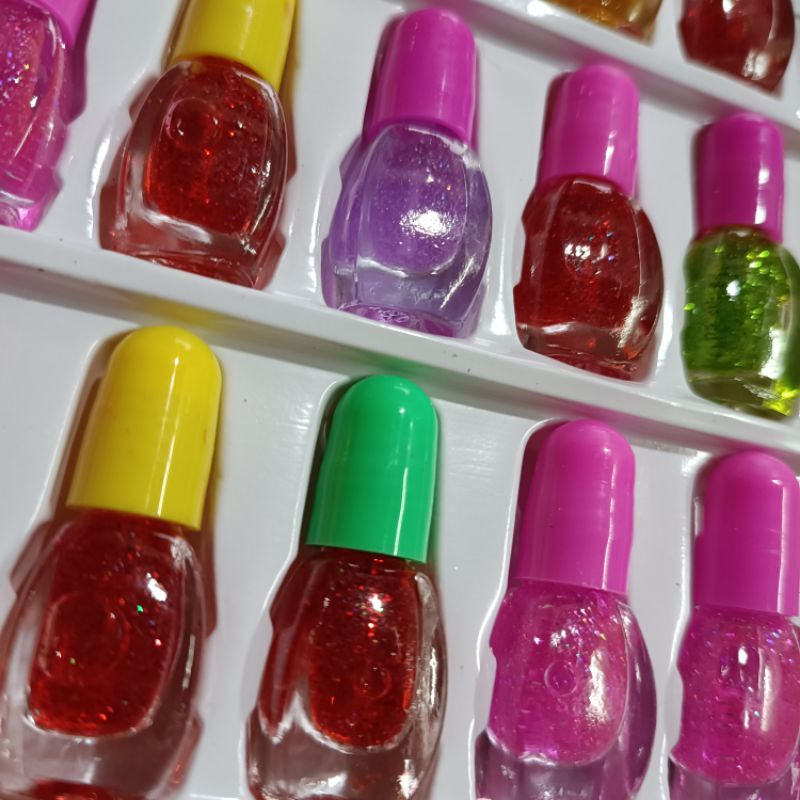 Combo 2 lọ nhũ gel sơn móng tay mini màu sắc an toàn cho bé