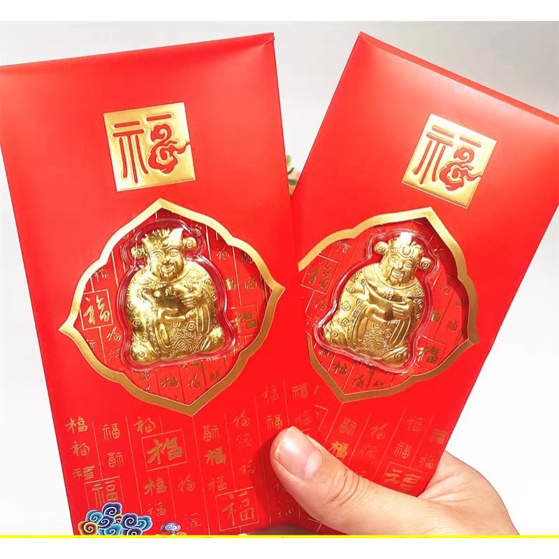 [ HỎA TỐC ] COMBO Bao LÌ xì ông thần tài mạ vàng cao cấp mang tài lộc may mắn cho mọi nhà