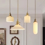 Đèn Chùm Led Bằng Đồng Thau Kiểu Xếp Ly Sáng Tạo Phong Cách Retro Nhật Bản Cho Quán Cà Phê / Phòng ngủ/ Bàn ăn/ Phòng khách Đèn thả trần — ảnh 1