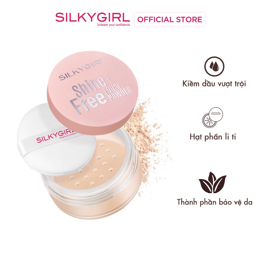 Ảnh Phấn Phủ Dạng Bột Silkygirl Shine Free Loose Powder 10g 1