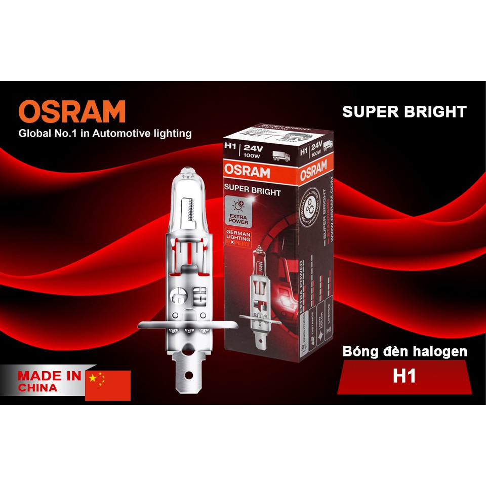 Bóng Đèn Halogen OSRAM Super Bright H1 24V 100W