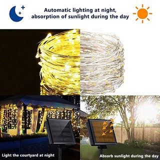 22M 200LEDs LED Năng Lượng Mặt Trời Dây Đèn Cáp Chống Thấm Nước Năm Mới Cổ Tích 8 Chế Độ Đèn Treo Chống Thấm Nước Cho Giáng Sinh Đám Cưới Vườn Cửa Sổ Trong Nhà Trang Trí Ngoài Trời