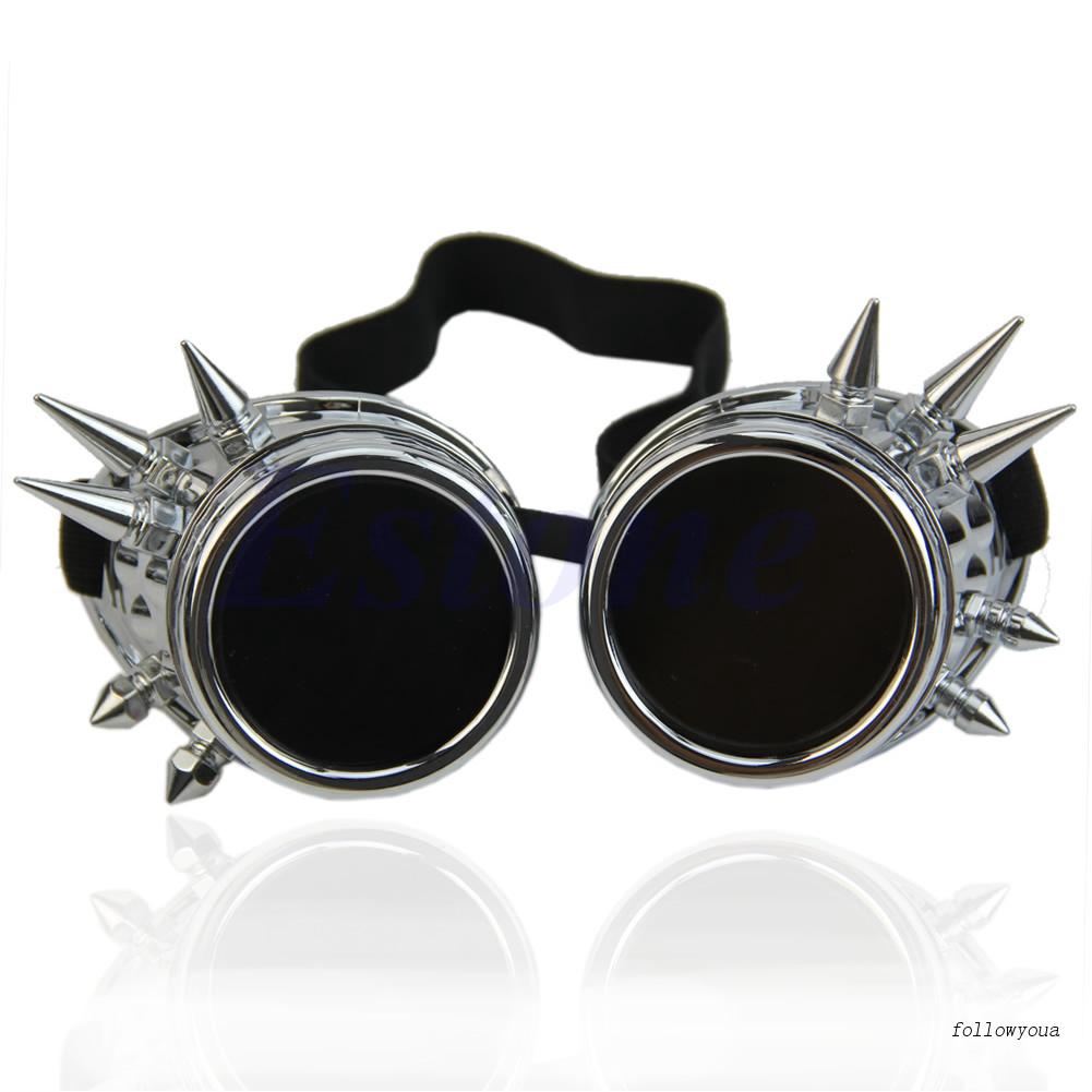 Kính Bảo Hộ Đính Đinh Tán Hóa Trang Phong Cách Steampunk Gothic Punk