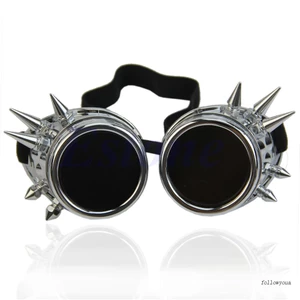 Kính Bảo Hộ Đính Đinh Tán Hóa Trang Phong Cách Steampunk Gothic Punk