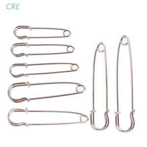 Set 10 kim băng bằng thép không gỉ màu bạc kích thước lớn tiện lợi dùng trong may mặc DIY