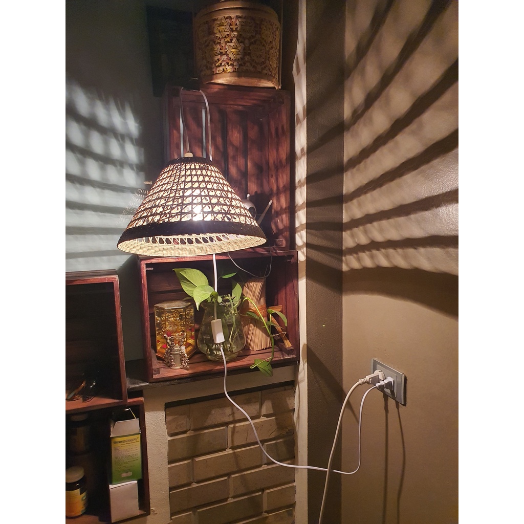 Bộ đèn bằng cói, cho bàn làm việc, phòng ngủ, phòng khách, vật trang trí tường [Bán buôn/Sỉ] | ongtre® (Vietnam