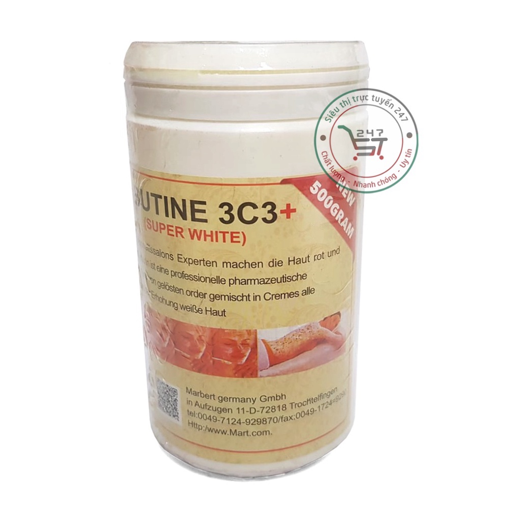 Kem dưỡng Trắng da mặt và toàn thân Abutine 3C3 plus 500g chuyên dùng cho thẩm mỹ viện dành cho da chai lỳ