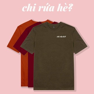 Áo thun ngắn tay unisex Chodole cho cả nam và nữ, chất liệu vải cotton in cotton 100% in chữ Chi Rứa Hè
