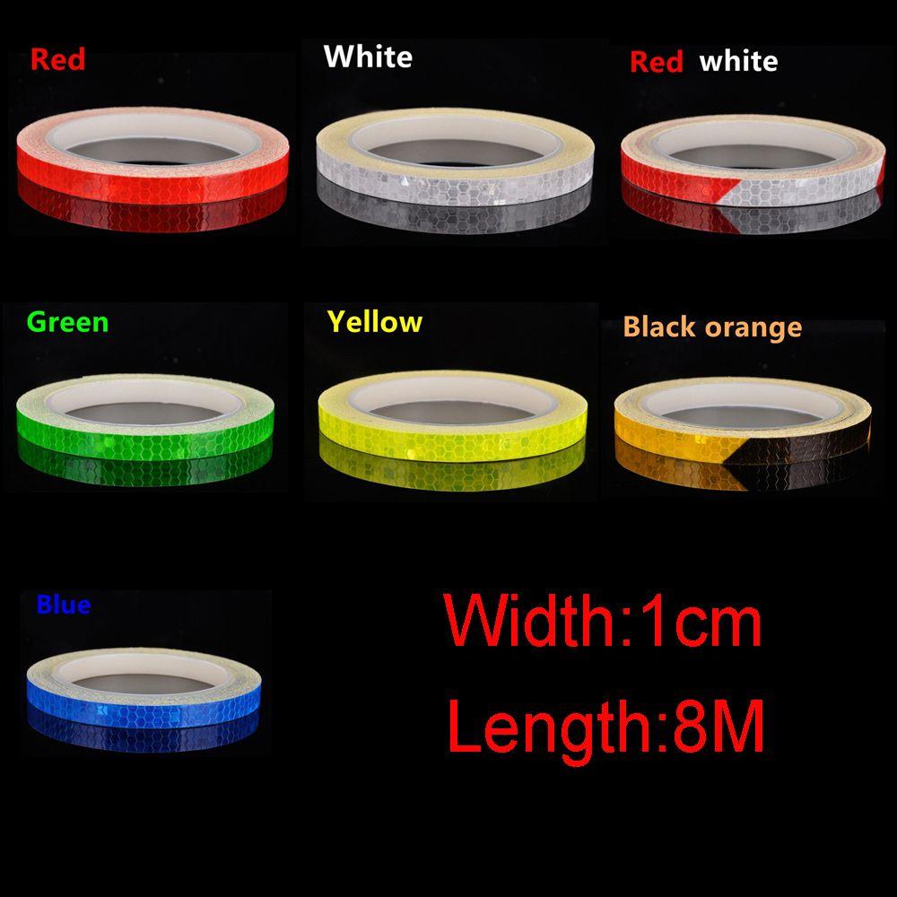 Decal Vành Bánh Xe Phản Quang 1cm x 8m - Băng Dán An Toàn Xe Đạp Xe Máy Chống Nước Thời Trang
