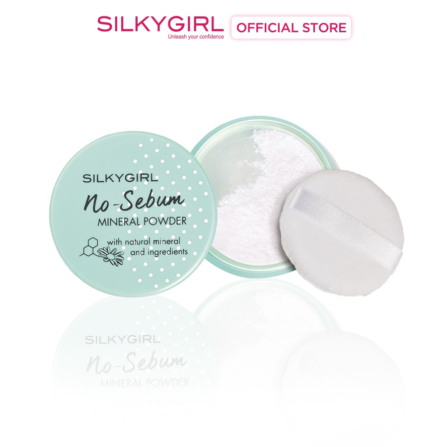 Ảnh Phấn Phủ Khoáng Kiềm Dầu Silkygirl No-Sebum Mineral Powder 5g 1