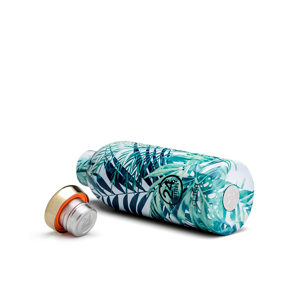 Ảnh Bình giữ nhiệt chân không 24Bottles Clima họa tiết Lush chất liệu thép không gỉ 3