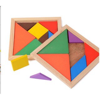 Đồ chơi xếp hình Tangram bằng gỗ cho trẻ tư duy,giáo cụ montessori - phát triển trí tuệ