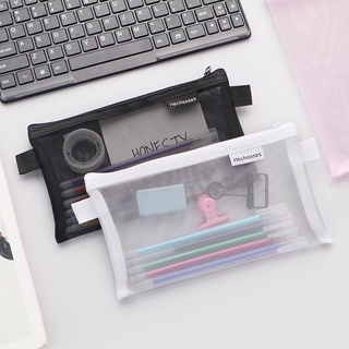 Bóp Viết Dạng Lưới Trong Suốt Hình Vuông / Oval Tiện Dụng Cho Học Sinh / Văn Phòng