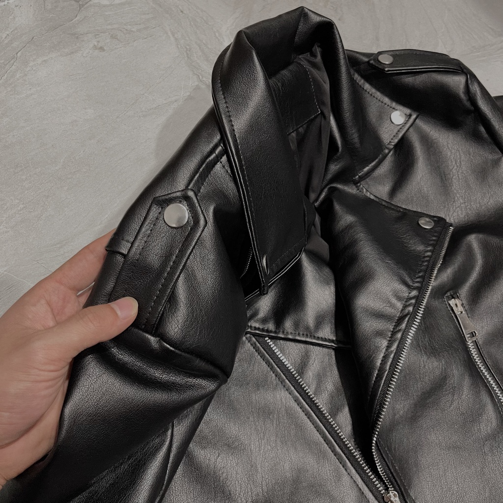Áo Khoác Nam Roway Chất Da Pu Nhập Khẩu Cao Cấp |Biker | Shopee Việt Nam