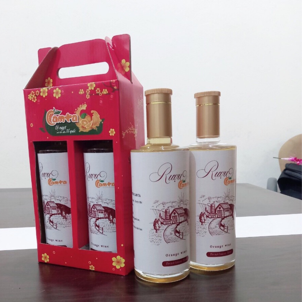 Rượu Cam Hà Giang 100% Men Lá Đặc Sản Tây Bắc Hương Vị Cam Tự Nhiên, Không Phẩm Mầu  chai 500ml