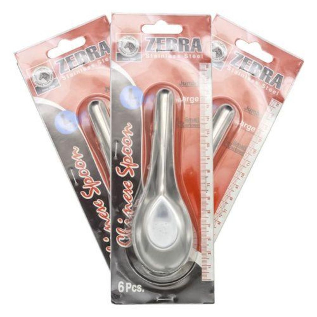 MUỖNG INOX ZEBRA SIZE TRUNG PACK 6 - 100080 | Shopee Việt Nam