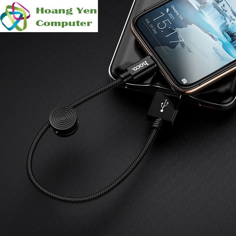 Cáp Sạc TYPE C Hoco X35 Dài 25CM Dây Dù Cho Android - BH 6 Tháng 1 đổi 1 (MÀU SẮC NGẪU NHIÊN) - Hoàng Yến Computer