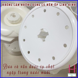 Bình muối dưa cà nhựa Việt Nhật trong suốt tiện dụng { H }