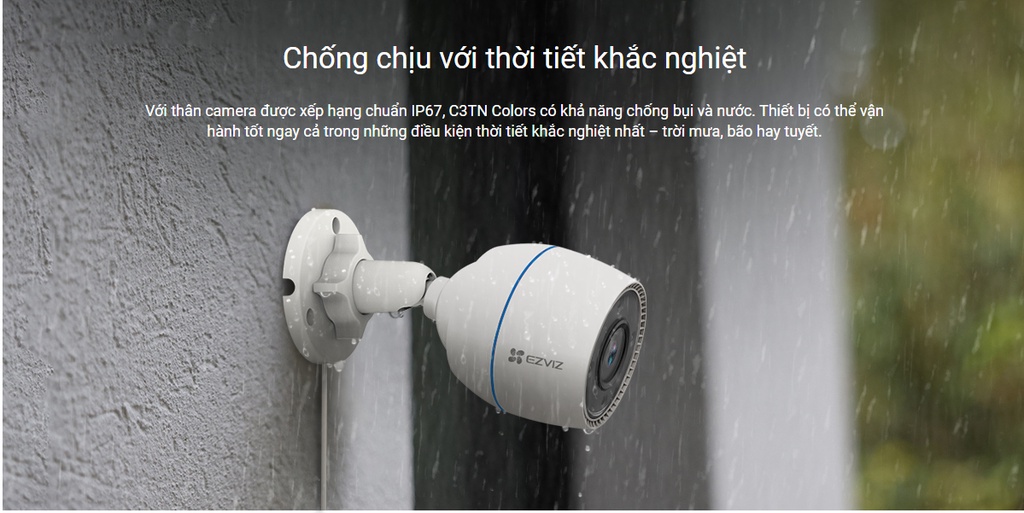 Mô tả Camera ip wifi ngoài trời EZVIZ c3tn 2m color h3c WiFi 2MP 1080P có mic và màu ban đêm - 6