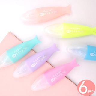 Set 6 bút đánh dấu 6 màu hình cá độc đáo