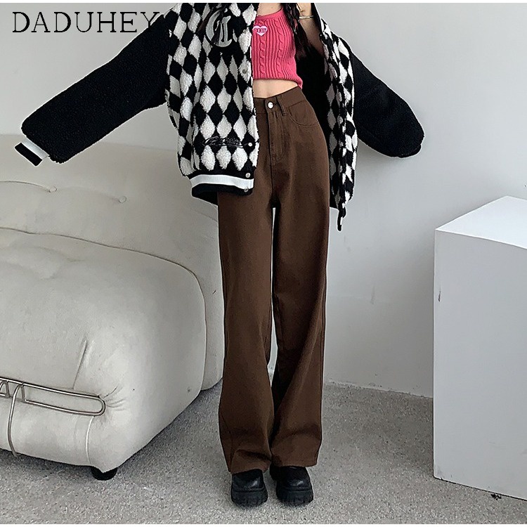 Ảnh Quần jean ống rộng lưng cao 6 màu thời trang cho nữ 3