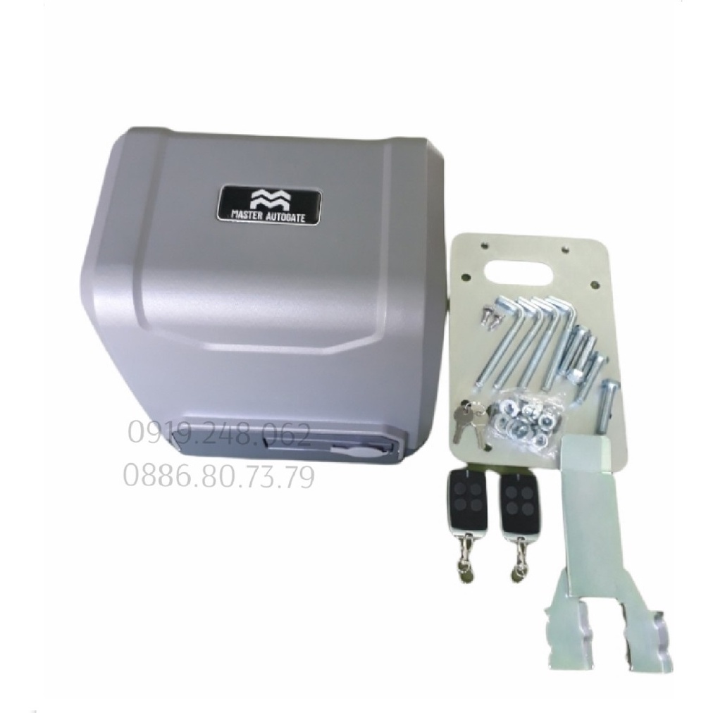 Mô tơ cổng trượt, cổng lùa tự động sliding gate motor SL800AC+ 4 mét ray thép