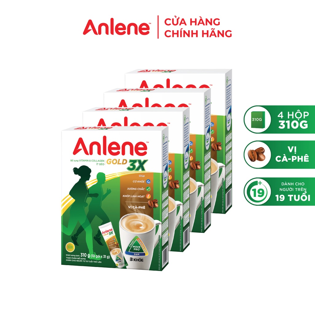 Ảnh Combo 4 Hộp Sữa Bột Anlene Movemax Hương Cà phê 280g/hộp 1