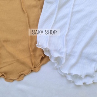 Áo thun croptop tay ngắn cổ vuông tôn dáng