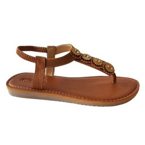 Giày sandal xỏ ngón nữ da bò thật BIGGBEN HKD460